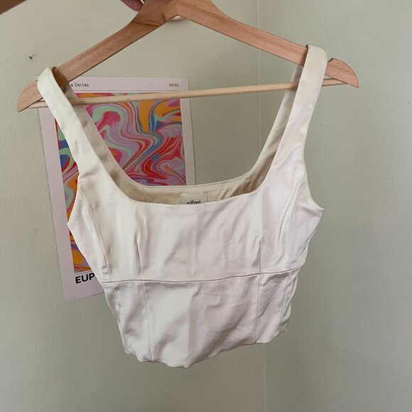 Aritzia Wilfred shine bustier light birch size XS - Picture 3 of 6